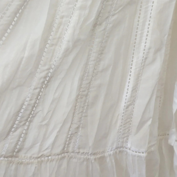 Kalita Ushi Maxi Dress Silk Lattice Plunge necklace flowy White size xs - Picture 10 of 14